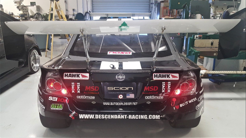 Illustration for article titled That Crazy Scion tC Time Attack Racer With The Wing On The Front Is For Sale